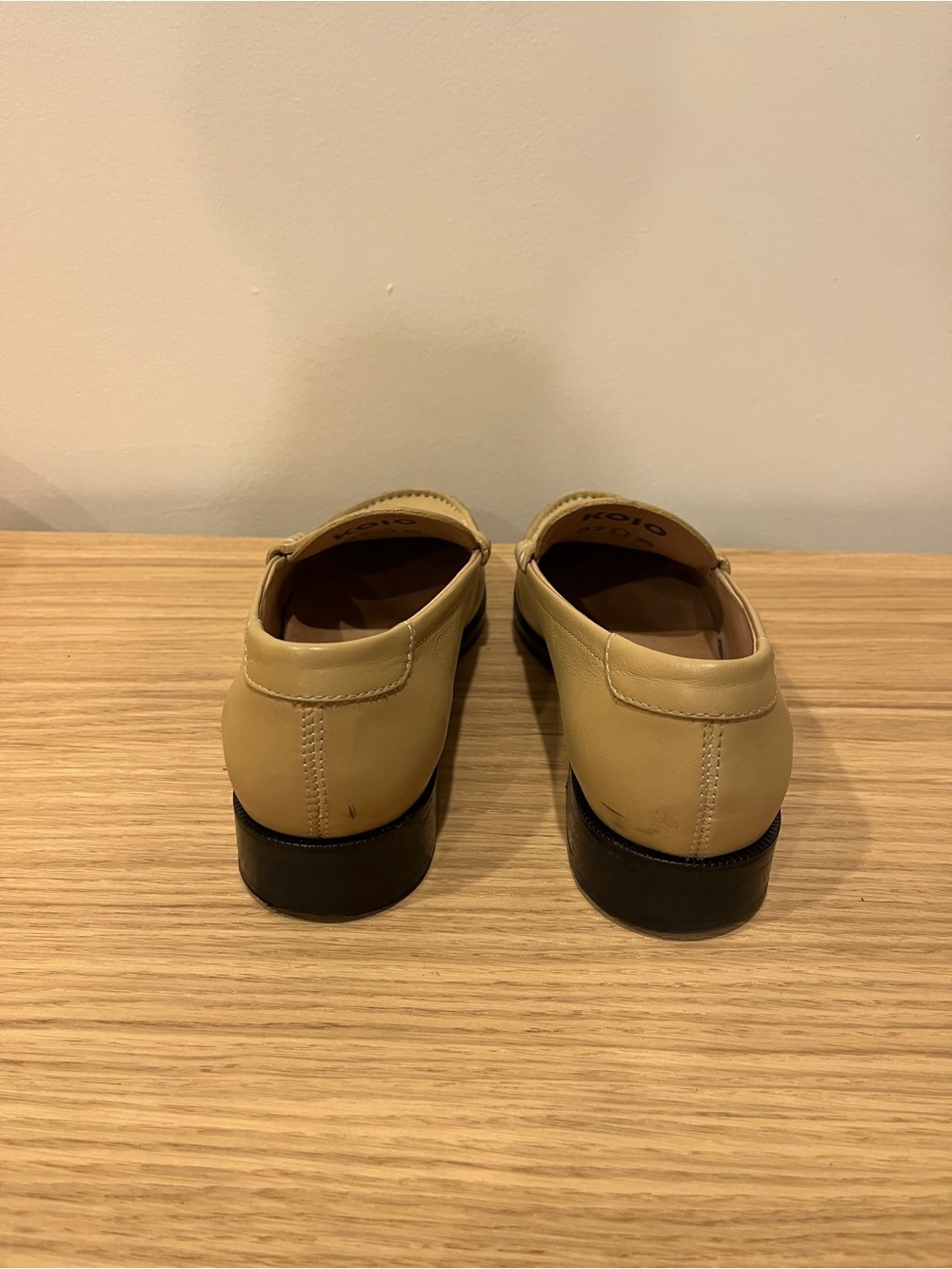 KOIO Women's Beige Penny Loafers - Picture 5 of 8